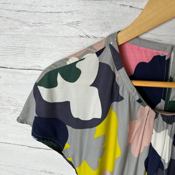 Boden Blouse Womens Size US 2 Colorful Ravello Floral Silk Blend Springtime - Picture 8 of 15